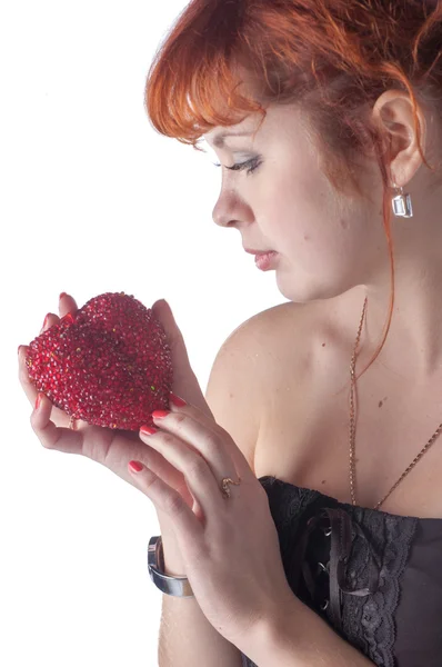 Porträtt av vackra redhead — Stockfoto