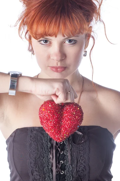 Portrait of beautiful redhead — Stock Photo, Image