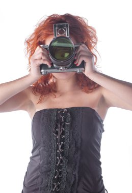 güzel kadın, kamera