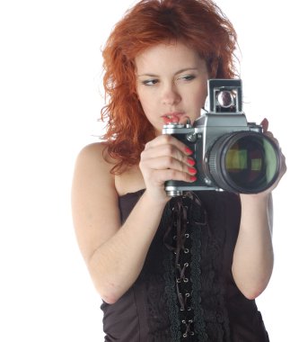 güzel kadın, kamera