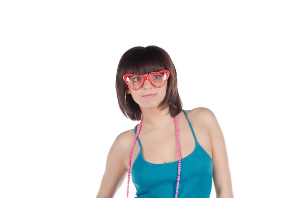 Smiling girl wearing sunglasses — Stock Photo, Image