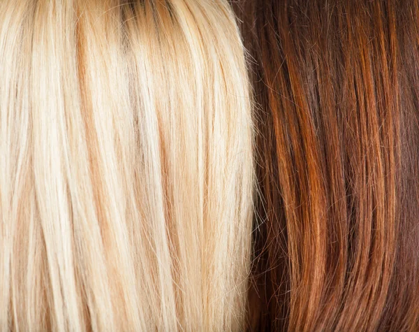 Kahverengi ve sarı saçlar arka plan — Stok fotoğraf