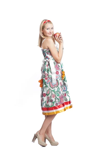 Дівчина в традиційних російських плаття — стокове фото
