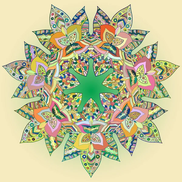 Oryantal mandala motifi — Stok Vektör