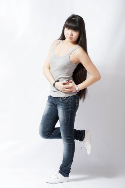 güzel bir Asya yan görünüm...