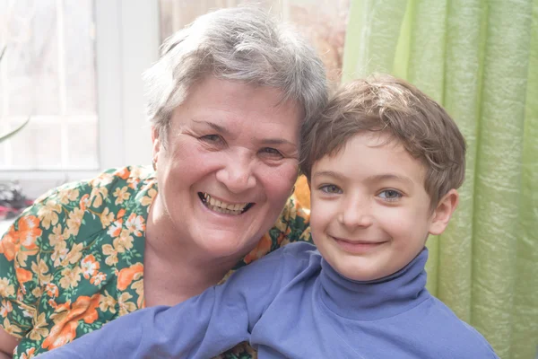 Grandmother with grandson — Stock Photo, Image