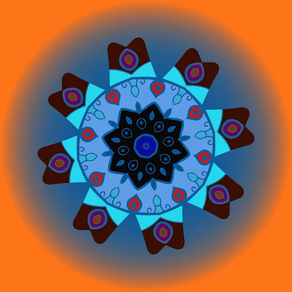 Mandala oriental motif — Image vectorielle