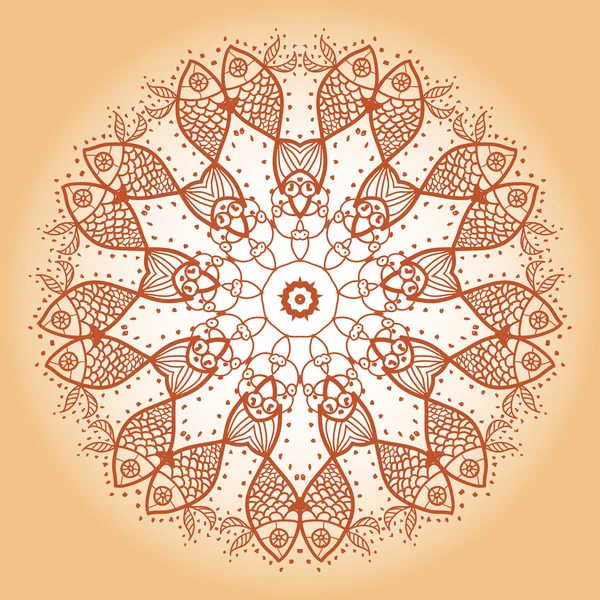 Motivo mandala orientale — Vettoriale Stock