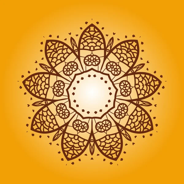 Motivo mandala oriental — Vector de stock