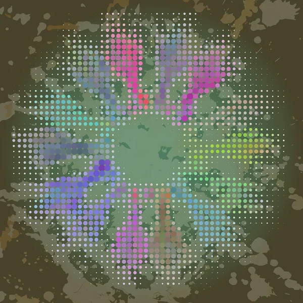Düz renkli arka plan. çiçek motifi — Stok Vektör