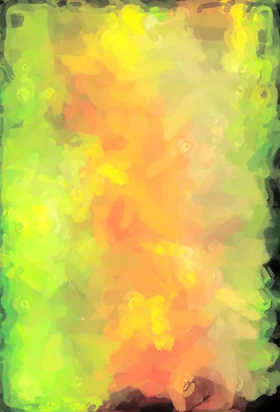 Green yellow abstract watercolor paper of color splashes — Stock Photo, Image