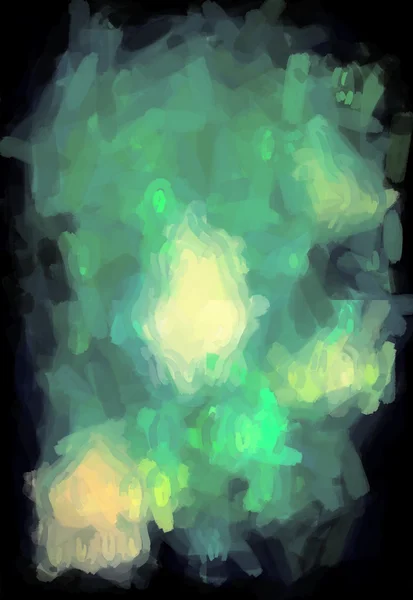 Zelená abstraktní akvarel papír barvy šplouchání — Stock fotografie