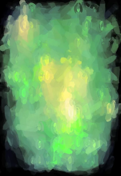 Zöld absztrakt akvarell papír, színes vízcseppek — Stock Fotó