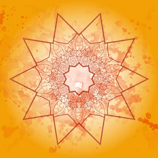 Motivo mandala oriental — Vector de stock