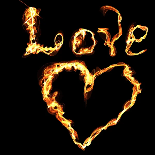 Огненное сердце — стоковый вектор