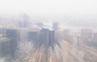 centrum voor moderne stad met blur effect