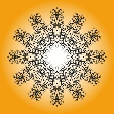 oryantal mandala motif mehndi boya karması