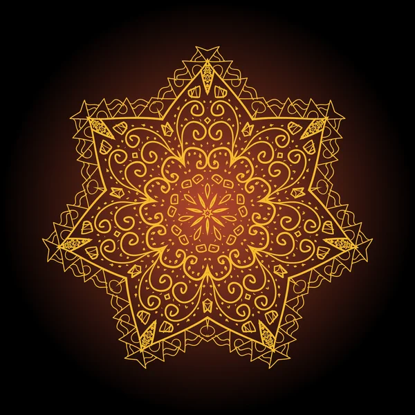 Motivo oriental mandala yoga karma — Vector de stock