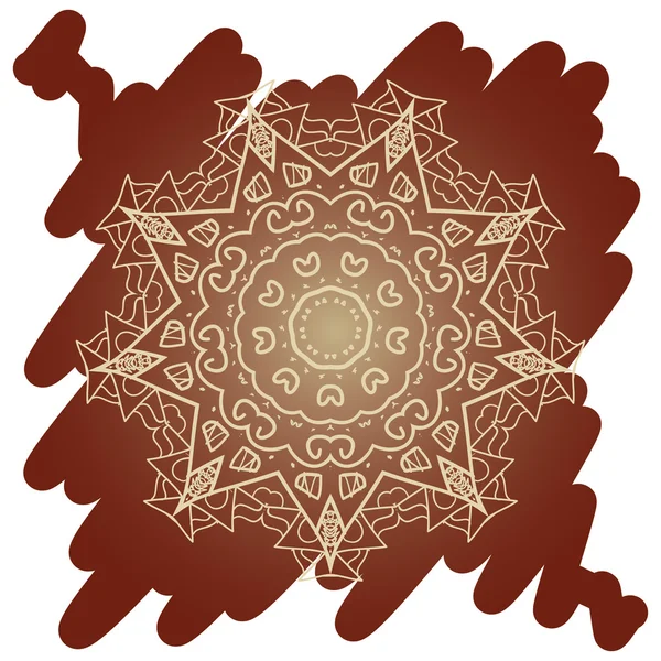 Oryantal mandala motif yoga karması — Stok Vektör