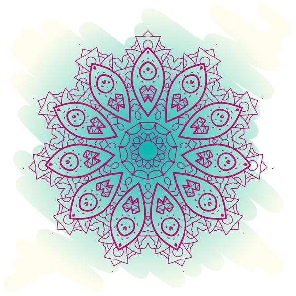 Mandala oriental motif. Qu'est ce que le karma ? — Image vectorielle