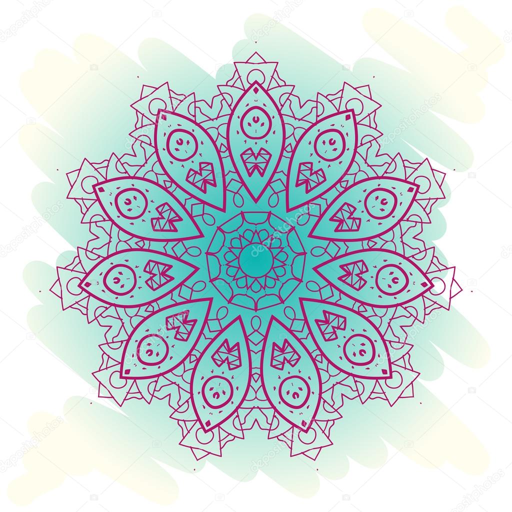 Oriental mandala motif. What is karma?