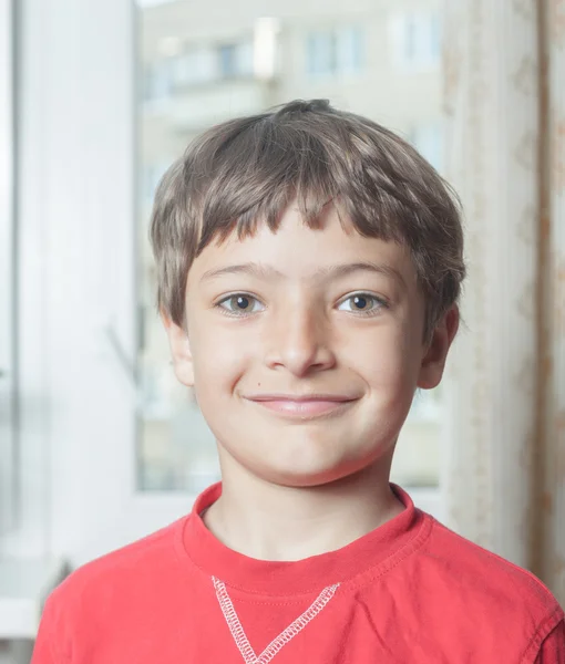 Portrait of an adorable young boy indoors — Stock Photo, Image