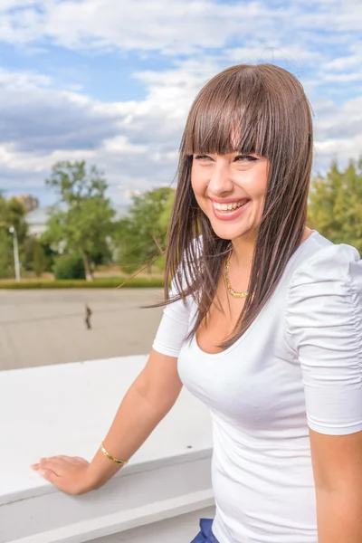 Outdoors street portrait of girl — Stock Photo, Image