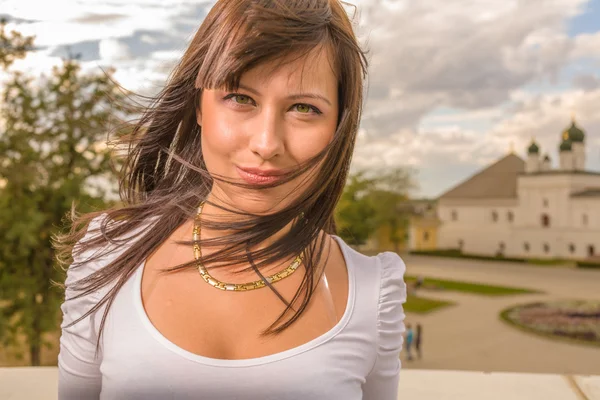 Portrait of beautiful woman... — Stock Photo, Image