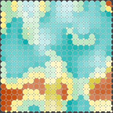 renkli daire elemanları ile soyut seamless modeli.