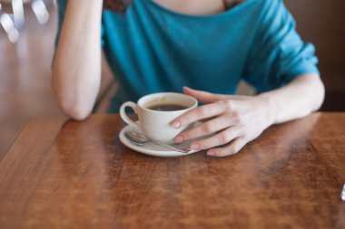 café, kupa ve heands kadın