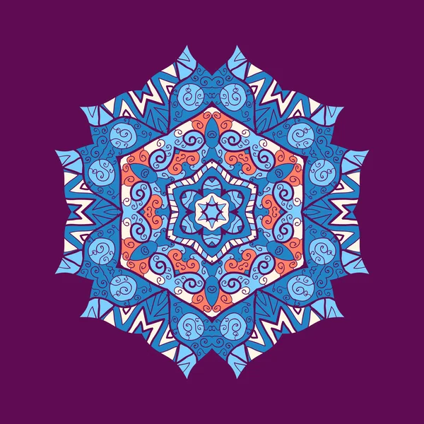 Decorazione Mandala con spazio per il testo. Immagine vettoriale — Vettoriale Stock