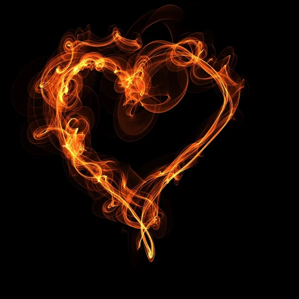 Oheň srdce — Stockový vektor