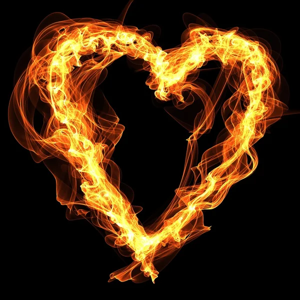 Fire heart — Stock Vector