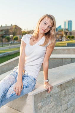 sarışın beyaz city park gün içinde kadın