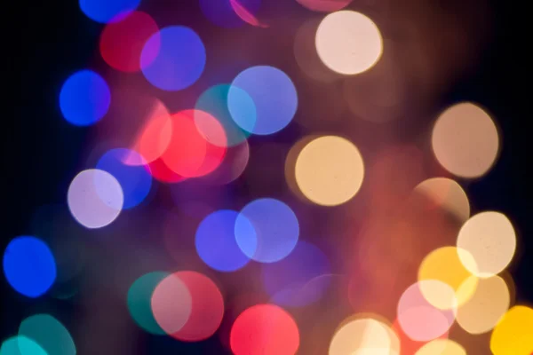 Abstrato circular bokeh fundo de luzes de Natal — Fotografia de Stock