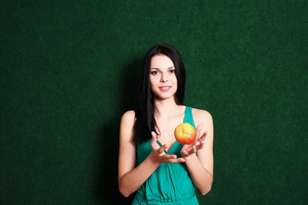 Women playing with apple — Stock Photo, Image