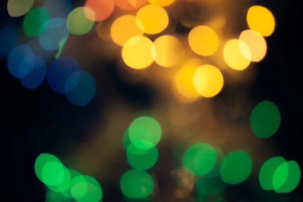 Abstrato circular bokeh fundo de luzes de Natal — Fotografia de Stock