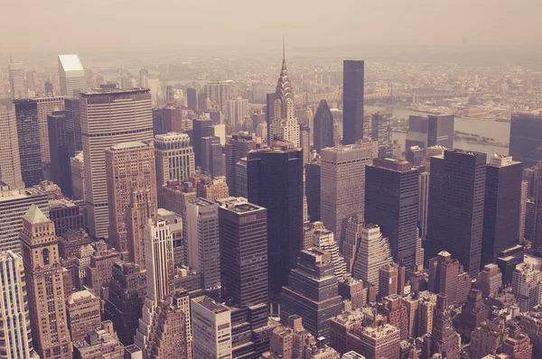 Nyc von oben getönt — Stockfoto