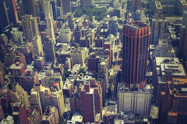 NYC from above toned — Stock Photo, Image