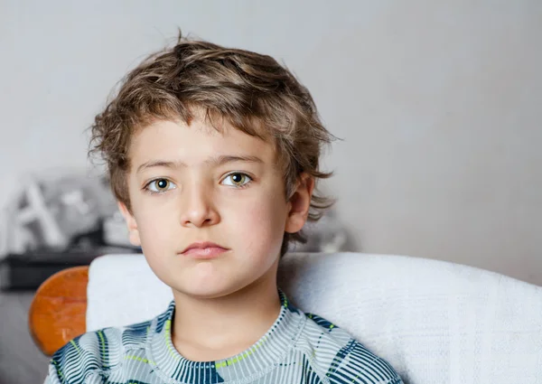 Sad boy looking at camera — Stock Photo, Image