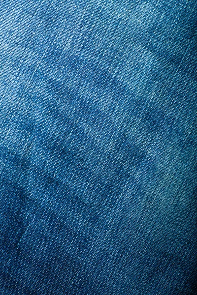 Blue Jeans Denim Makrobild des Stoffes — Stockfoto