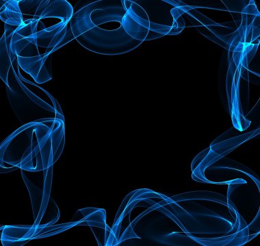 Abstract blue frame