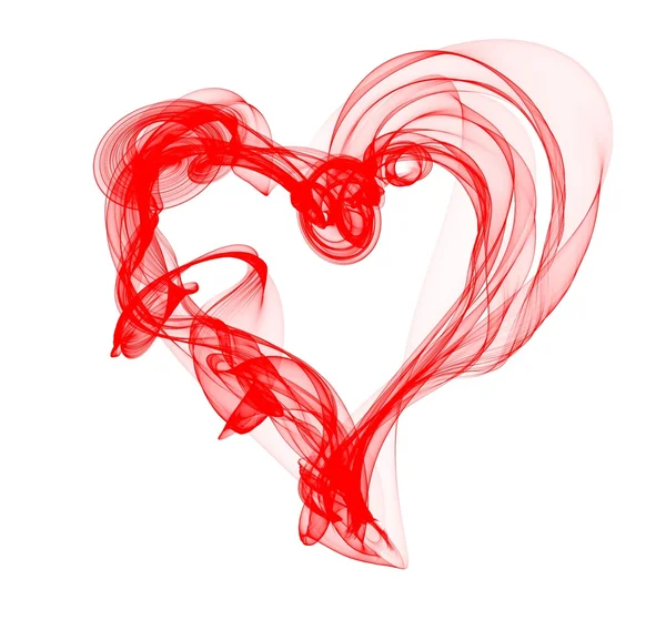 Smoke heart illustration — Stock Photo, Image