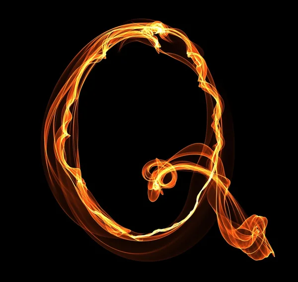 Letter in fire illustration — Stock Photo, Image