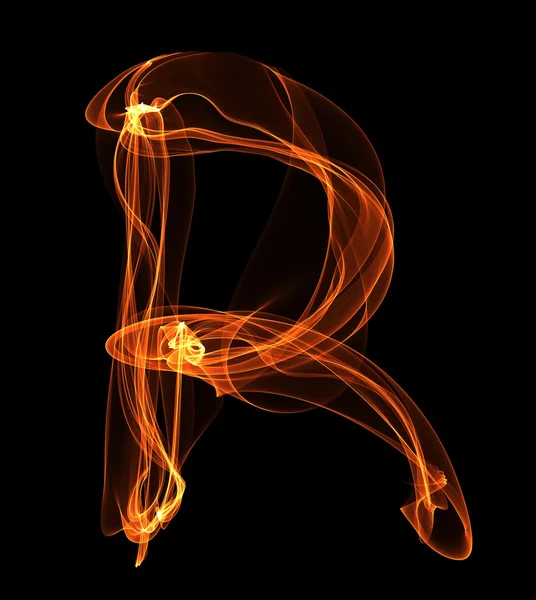 Dopis v ohni ilustrace — Stock fotografie