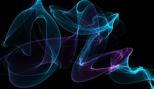 Smoke line on black — Stock Photo, Image