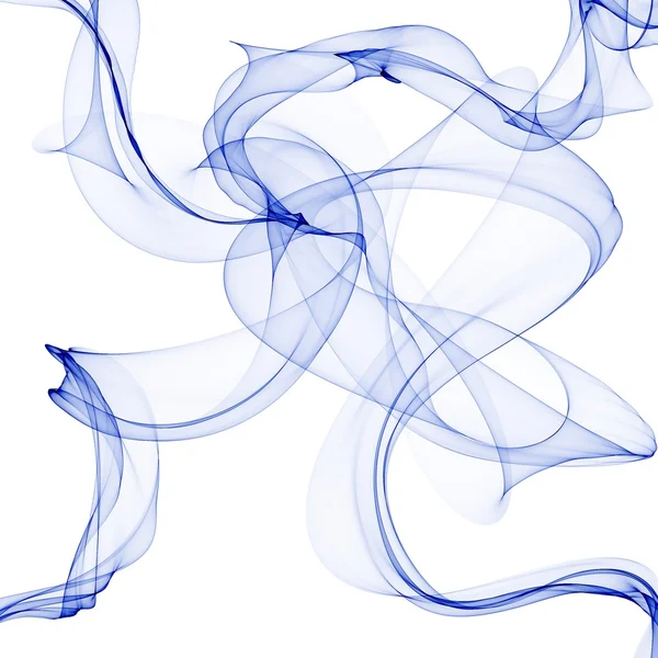 Fumaça azul no fundo branco — Fotografia de Stock