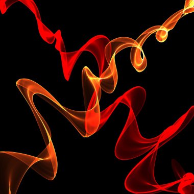 Siyah duvar kağıdı üzerinde iki duman çizgileri