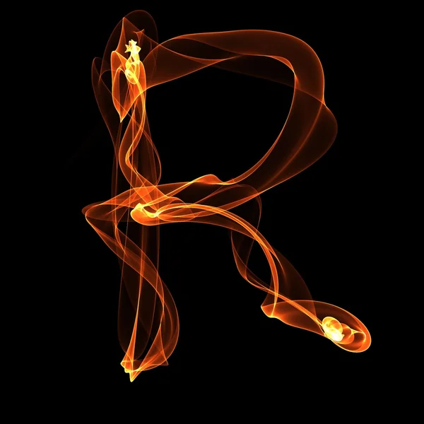Огненная азбука черного — стоковое фото