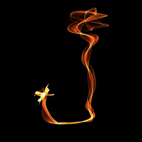 Огненная азбука черного — стоковое фото